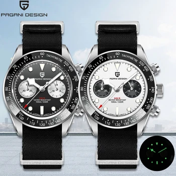 PAGANI עיצוב יפן קוורץ שעונים לגברים ספיר שעון יד BB פנדה רטרו 40MM הכרונוגרף 10Bar עמיד למים יוקרה שעון 2022