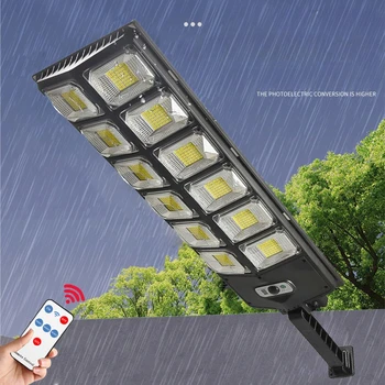 חדש LED סולארית חיצונית חצר משולבים פנסי רחוב משק הבית בחוץ מנורות אדם חש מחסן חווה הכניסה תאורה