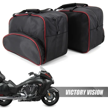 אופנוע צד הקופסא הפנימית מזוודות תיקים תותב אוכף ספינות התיק ניצחון החזון 2008 2009 2010 2011 2012