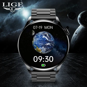 LIGE 2023 אנשים חדשים שעון חכם Bluetooth שיחה Smartwatch טעינה אלחוטית דיגיטלית שעוני נשים, שעון עבור אנדרואיד ו-iOS