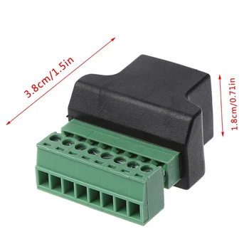 Ethernet RJ45 נקבה ל-8-Pin בורג מסוף מחבר מתאם עבור מצלמות דיגיטליות