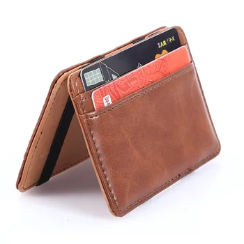 אופנה גברים דק בעל כרטיס ארנק עור של גברים מחזיק את כרטיס הביקור לכיס דק דק תעודת זהות כרטיס אשראי כסף בעל הארנק