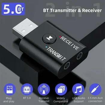 2 ב 1 משדר&מקלט Bluetooth ABS עבור מחשב MP3/MP4 USB אלחוטי 24 (Mbps) 42*25*11mm 5.0 עזרים אודיו