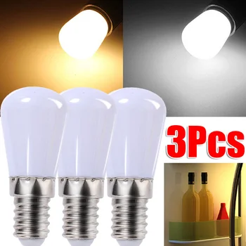 3PCS נורות LED E12/E14 המקרר נורות 220V LED מנורות מקרר להבריג נורת חשמל עבור מקרר ארונות תצוגה
