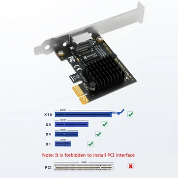 PCI-E 2.5 G כרטיס רשת RTL8125BG PCI-E X1 2.5 Gbps Gigabit RJ45 Ethernet כרטיס רשת PCB+מתכת למחשב Windows/Linux/Esxi/ROS