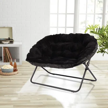 בניית מתכת עמידה כיסא מתקפל כפול צלחת הכיסא, שחור כסאות הסלון על מעונות, חדרי נוער רהיטים