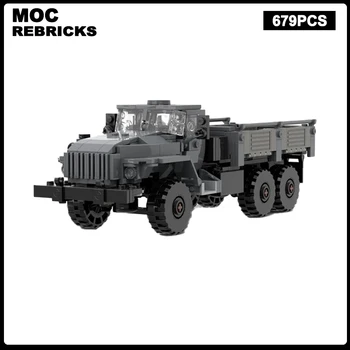 כלי רכב צבאיים סדרה אורל 4320 רכב תחבורה MOC אבני הבניין הרכבה דגם לבנים להציג יצירתי צעצוע לילדים Gif