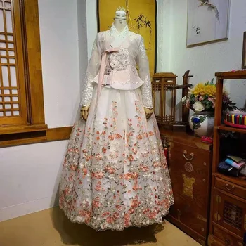 ההאנבוק הזה קוריאנית תלבושת של פולק הכלה החתונה את טקס החתונה טוסט ההאנבוק הזה שמלת החתונה בנות בגדים