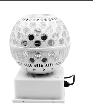 360 מעלות צליל נע בראש RGBW LED קסם כדור בדולח תאורה מנורת דיסקו DJ למסיבה DMX מקרן הבמה מופע אורות מסתובבים