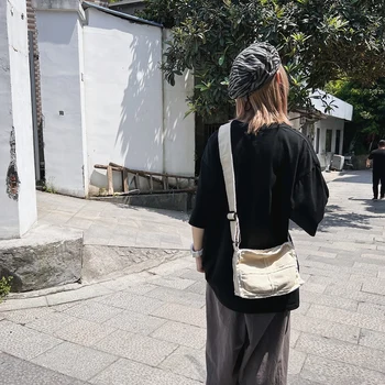מוצק מיני בד של נשים תיק מזדמן כתף הצלב תיק וינטג ' אקו תיק קוריאנית הקונה תיקים Messenger Bag Y2K התיק התיק