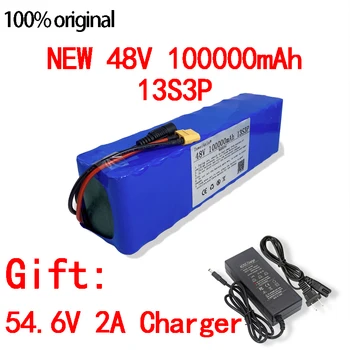 48 V 18650 ליתיום ion Battery Pack 100000mAh 1000w 13S3P XT60 100Ah עבור בגודל 54.6 v E-bike אופניים חשמליות קורקינט עם עב 