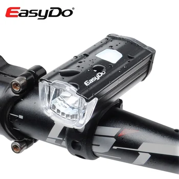 EasyDo לפני הכידון פנס נטענת USB Bicicletas אופניים אורות אופניים עמיד למים LED מנורת פנס תאורה רכיבה על אופניים
