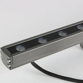 6pcs LED מכונת כביסת הקיר נוף חיצוני אור DC24V 18W 24W תאורה חיצונית קיר ליניארי מנורת תאורת 100 ס 