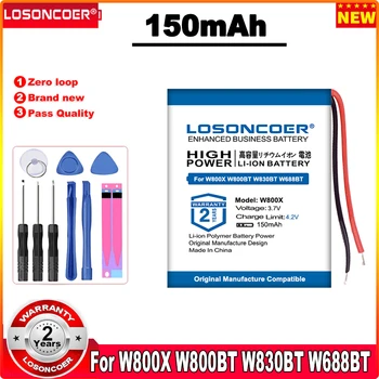 LOSONCOER 150mAh סוללה עבור Edifier W800X W800BT W830BT W688BT סוללה +כלים חינם