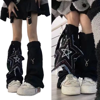 פאנק סגנון בנות יפנית גרביים אופנת רחוב הרגל לכסות את הברך גבוה גרביים