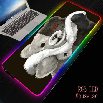 Mairuige אנימה RGB משטח עכבר Danganronpa LED גדול צבעוני Gaming Mousepad גיימר מחשב תאורה המשחק עם תאורה אחורית השולחן עכברים מחצלת