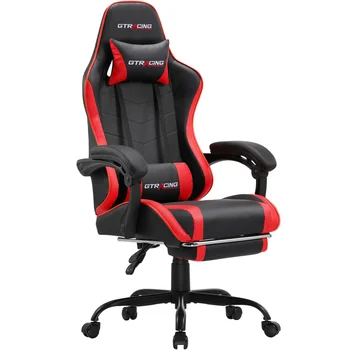 GTWD-200 משחקים הכיסא עם הדום, גובה מתכוונן, שכיבה, אדום