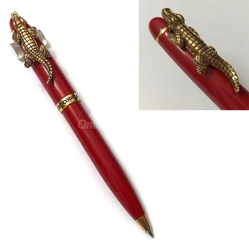 תנין אדום & זהב מתכת עט כדורי עט כתיבה ER001