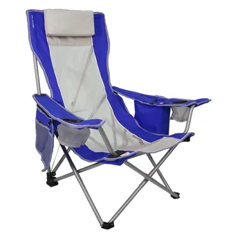Kijaro קיפול פוליאסטר החוף הכיסא - כחול/אפור החוף הכיסא חיצונית כיסא כיסא קמפינג