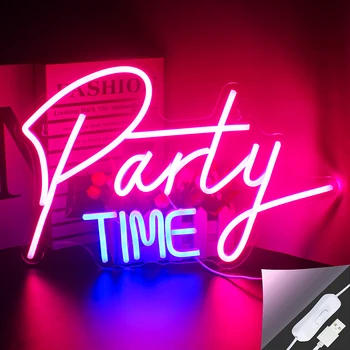 שלט ניאון אור LED זמן לחגוג ימי הולדת, חתונות מועדון בר יחיד קוקטייל ריקוד מסיבת החג קיר בעיצוב ניאון לילה אור
