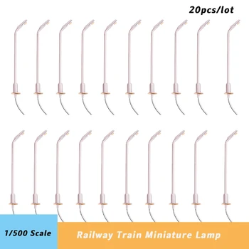 20pcs 1:500 מיניאטורי מנורה דגם אור 3V Coldwhite אדריכלות חומרי בניין רכבת פריסה עבור דיורמה