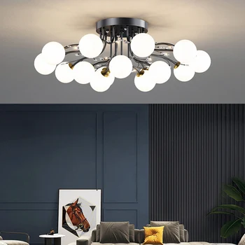 חדש מודרני כוכב LED בסלון תליון מנורה עיצוב פנים חדר השינה ללמוד את תקרת הזכוכית תליון מנורה החבילה