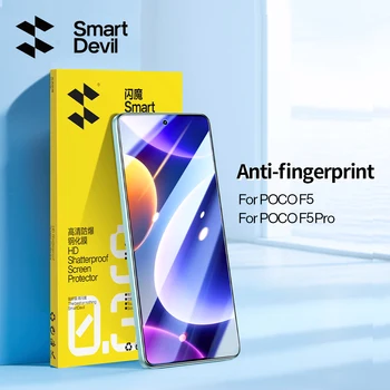 SmartDevil 2pcs מגן מסך עבור Xiaomi פוקו F5 Pro F3 X5 F4 X4 GT זכוכית מחוסמת עבור פוקו M4 Pro 5G X3 NFC HD Anti בלו ריי
