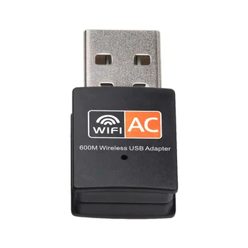 600Mbps 2.4 GHz 5GHz Dual Band USB כרטיס רשת אלחוטי Wi-Fi Dongle מתאם Ethernet