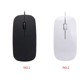 קווי דקים מיני מאוס 7 לחצן הוביל את שולחן העבודה של מחשב נייד שחור מט לבן חמוד ארגונומי עכבר משחקים או מחשב נייד