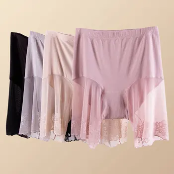 נשים מכנסיים קצרים גבוהה המותניים קצר תחת חצאית סקסי תחרה בטיחות קצרים Boyshort מכנסיים תחתונים בטיחות מכנסיים נקבה