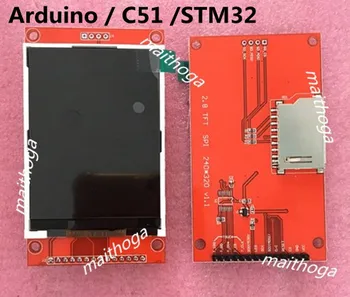 maithoga 2.8 אינץ 14PIN 16BIT RGB 65K צבעים SPI מסך TFT LCD עם מתאם לוח ILI9341 לנהוג IC 240(RGB)*320 (נוגע/לא נוגע)