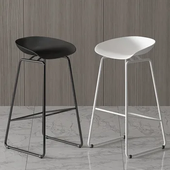 נורדי פנאי ברזל בר כיסאות מעצבים מודרני מינימליסטי בר כסאות יוקרה קפה נוח דה בר מטבח ריהוט גן WZ