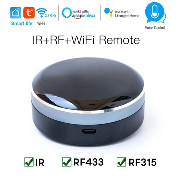 RF IR 2 ב 1 חכם שליטה מרחוק Tuya WiFi אוניברסלי אינפרא אדום בקר עובד עם אלקסה הבית של Google Siri