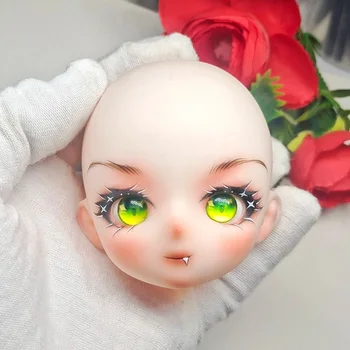 28cm אנימה הראש של הבובה עם איפור 1/6 Bjd אביזרים 3D העיניים בובה חמודה הראש בנות Diy להתלבש צעצועים