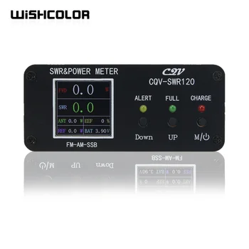 Wishcolor 1.8 MHz-54MHz CQV-SWR120 צבע תצוגת LCD דיגיטלית SWR & מד כוח עם סוג C-ממשק