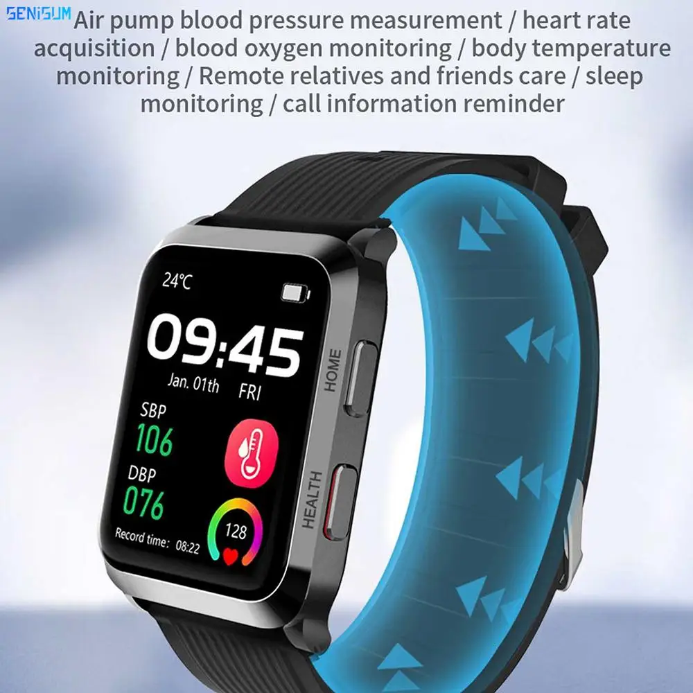 2022 חדש משאבת אוויר לחץ דם שעון חכם גברים החמצן בדם, טמפרטורת הגוף קצב הלב לישון צג אלדר בריאות Smartwatch
