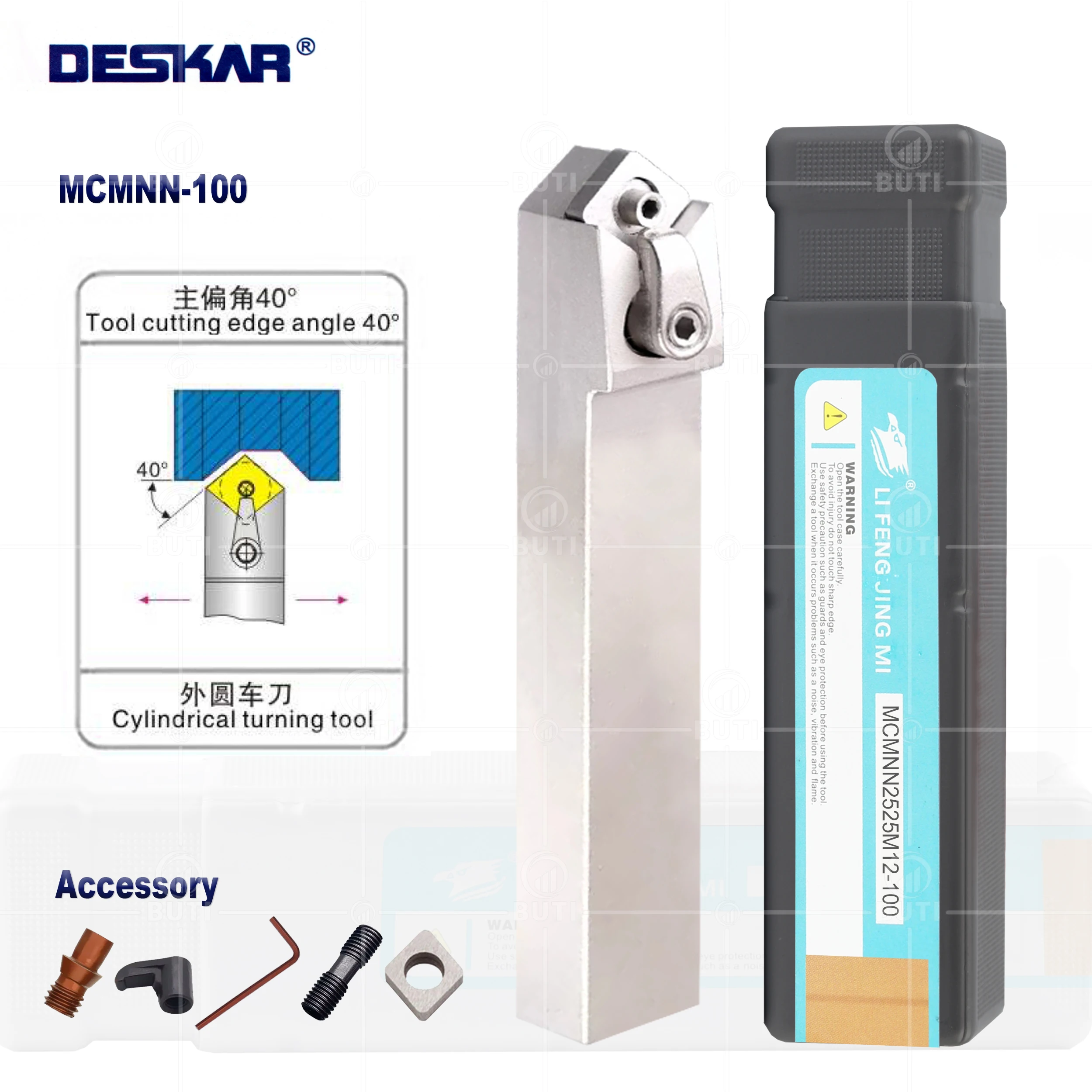 DESKAR 100% מקורי MCMNN2020K12-100 מחרטה MCMNN2525M12-100 חיצוני מפנה כלים לבן בעל חיתוך CNC Cutter משעמם בר