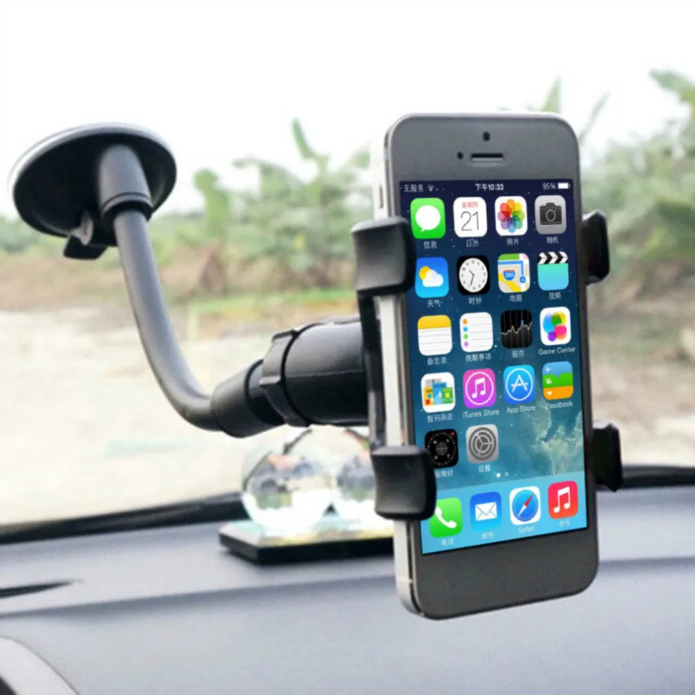 1pcs באיכות Hight מכונית הר מחזיק 360 סיבוב השמשה תושבת GPS טלפון נייד הסיטוניים#