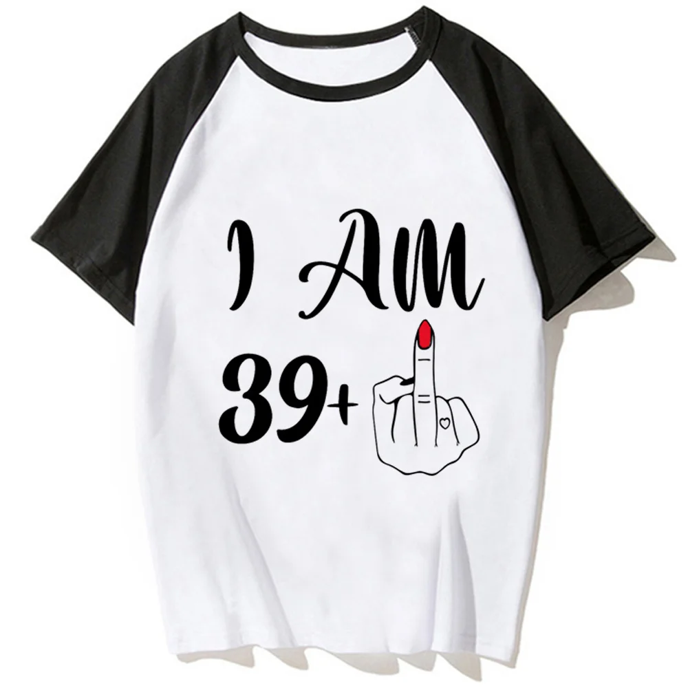 40 Ans 40 שנה יום הולדת חולצת טי נשים harajuku חולצת טי נערה יפנית ביגוד