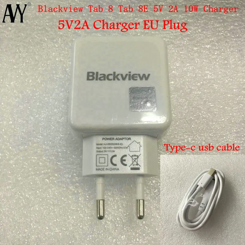 AVY עבור מקורי Blackview כרטיסיית 8 טאב 8E 5V 2A 10W האיחוד האירופי תקע מטען נסיעות מחבר מסוג C כבל USB עבור Tab8 טבליות מחשב