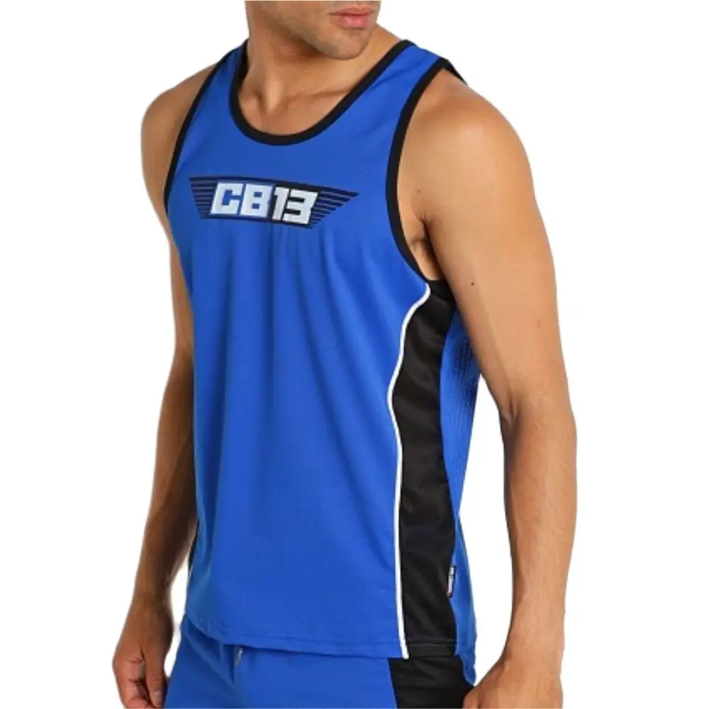 CB13 מלונה מועדון גברים של רשת גופיה כל הגישה האפוד פיתוח גוף ללא שרוולים חולצת כושר ללבוש בגדים
