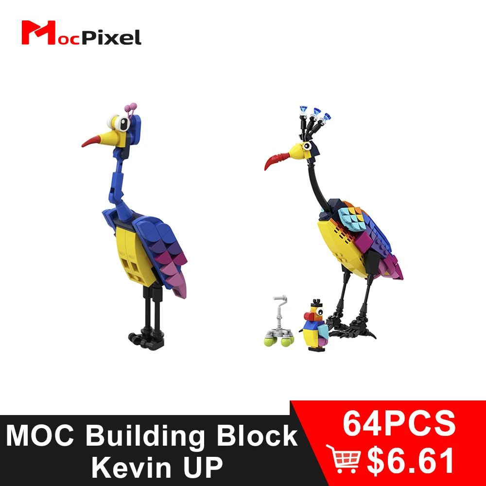 MOCPIXEL קווין למעלה אבני הבניין ציפור חיות קפיצים דגם MOC לבנים ילדים צעצועים חינוכיים לילדים מתנות יום הולדת