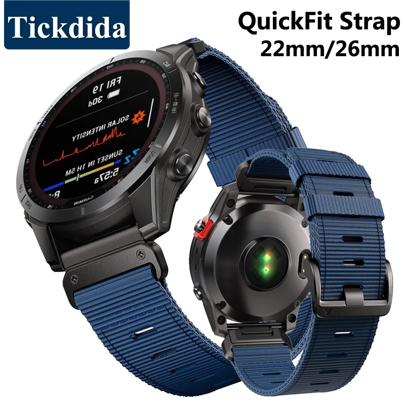 איכות גבוהה רצועת ניילון עבור Garmin Fenix פרו 7X 7 EPIX להקת שעון Fenix 6X 5X 5 3 HR Tactix 7 Pro צמיד צמיד Smartwatch
