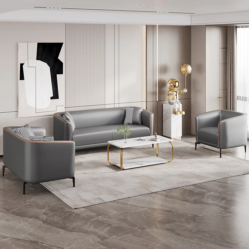 בסגנון נורדי עור ספת סלון 3 מושבים יוקרה מודרנית ספה מעצב יוצא דופן המשתה האיטלקי מתאבן סלון ריהוט הבית