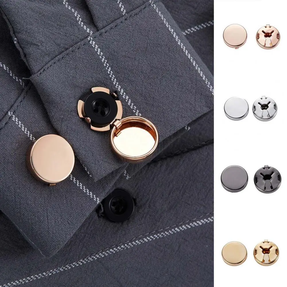 זכר 1 זוג אטרקטיבי סגסוגת חיננית שרוול כפתורים עמיד שרוול החולצה כפתורים ביצוע מצוין עבור ללבוש יומיומי