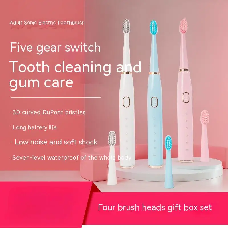מברשת שיניים חשמלית למבוגרים סגנון 7 כיתה עמיד למים חכם סוניק מברשת שיניים חשמלית 5 ציוד זיפים רכה חשמלי Toothbrur