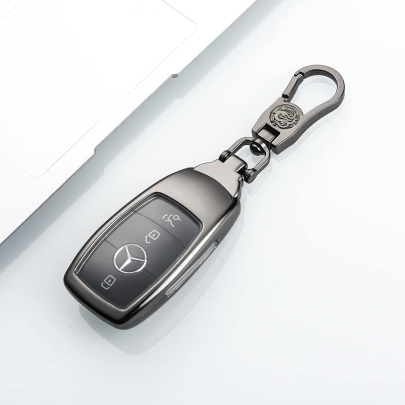 סגסוגת אבץ רכב מרחוק מפתח תיק מעטפת עבור מרצדס E קלאס W213 E200 E260 E300 E320 מגן מפתח כיסוי Fob מחזיק מפתחות.
